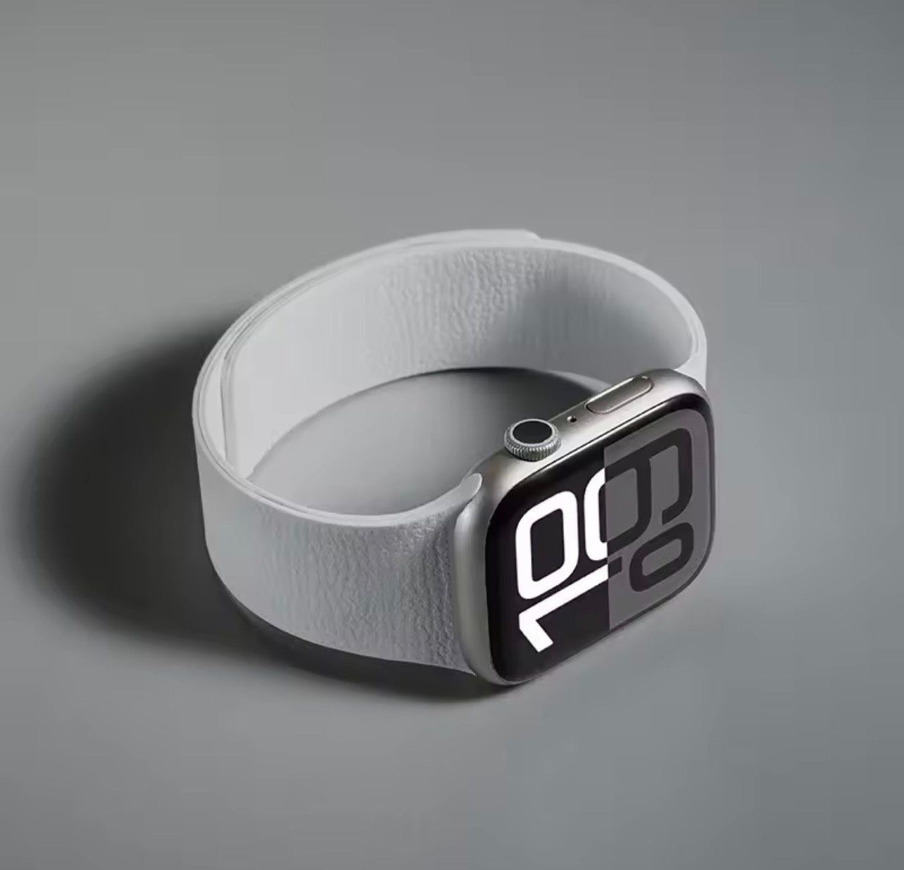 Lychee Grain Silicone Strap with Magnetic Snap