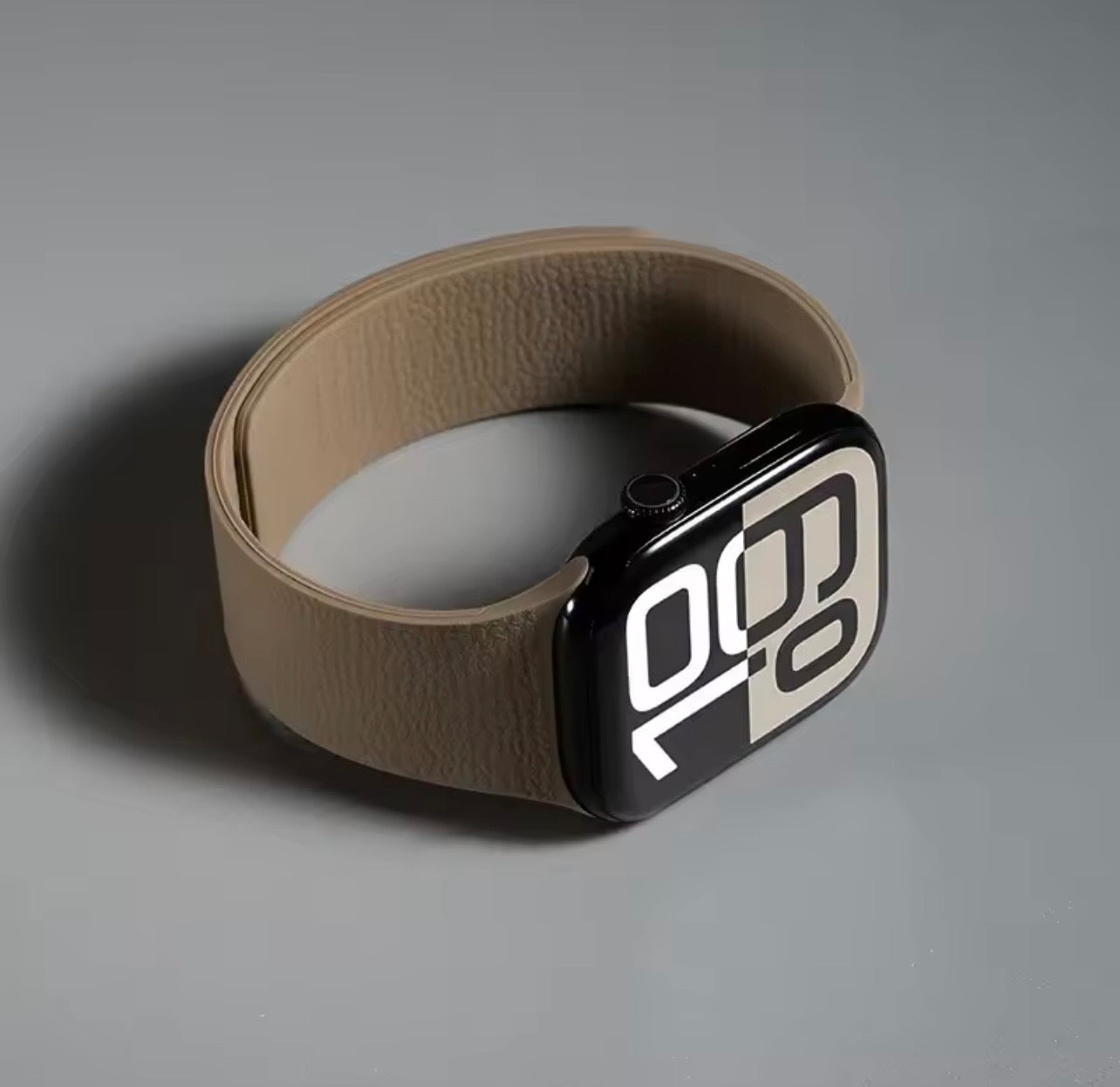Lychee Grain Silicone Strap with Magnetic Snap