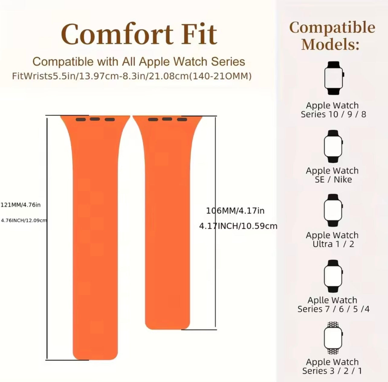 Lychee Grain Silicone Strap with Magnetic Snap