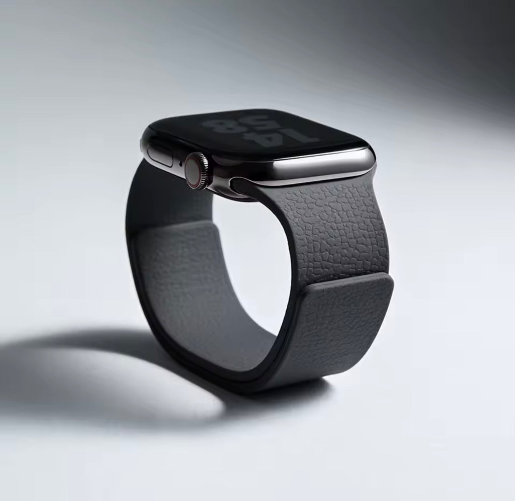 Lychee Grain Silicone Strap with Magnetic Snap