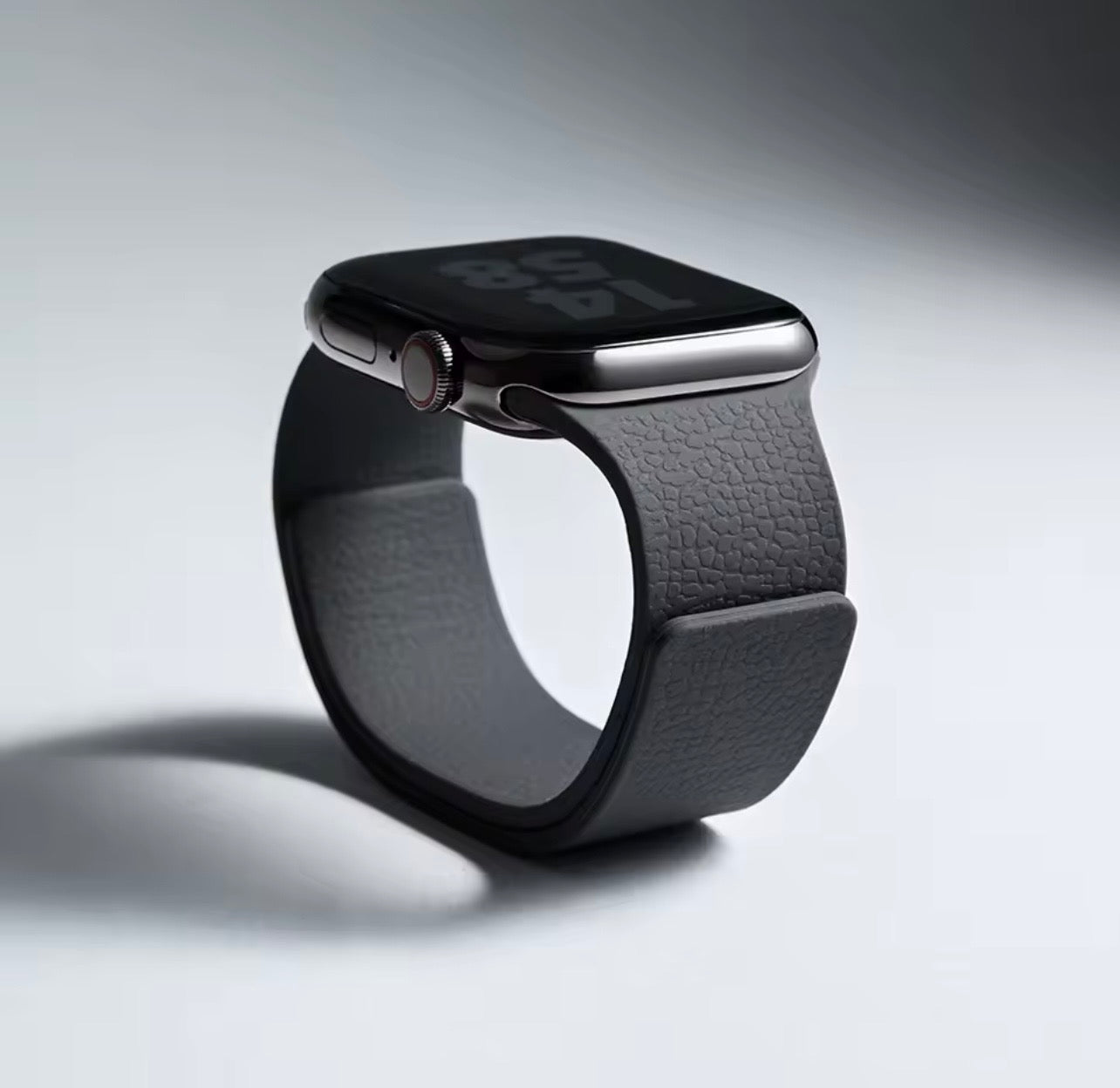 Lychee Grain Silicone Strap with Magnetic Snap