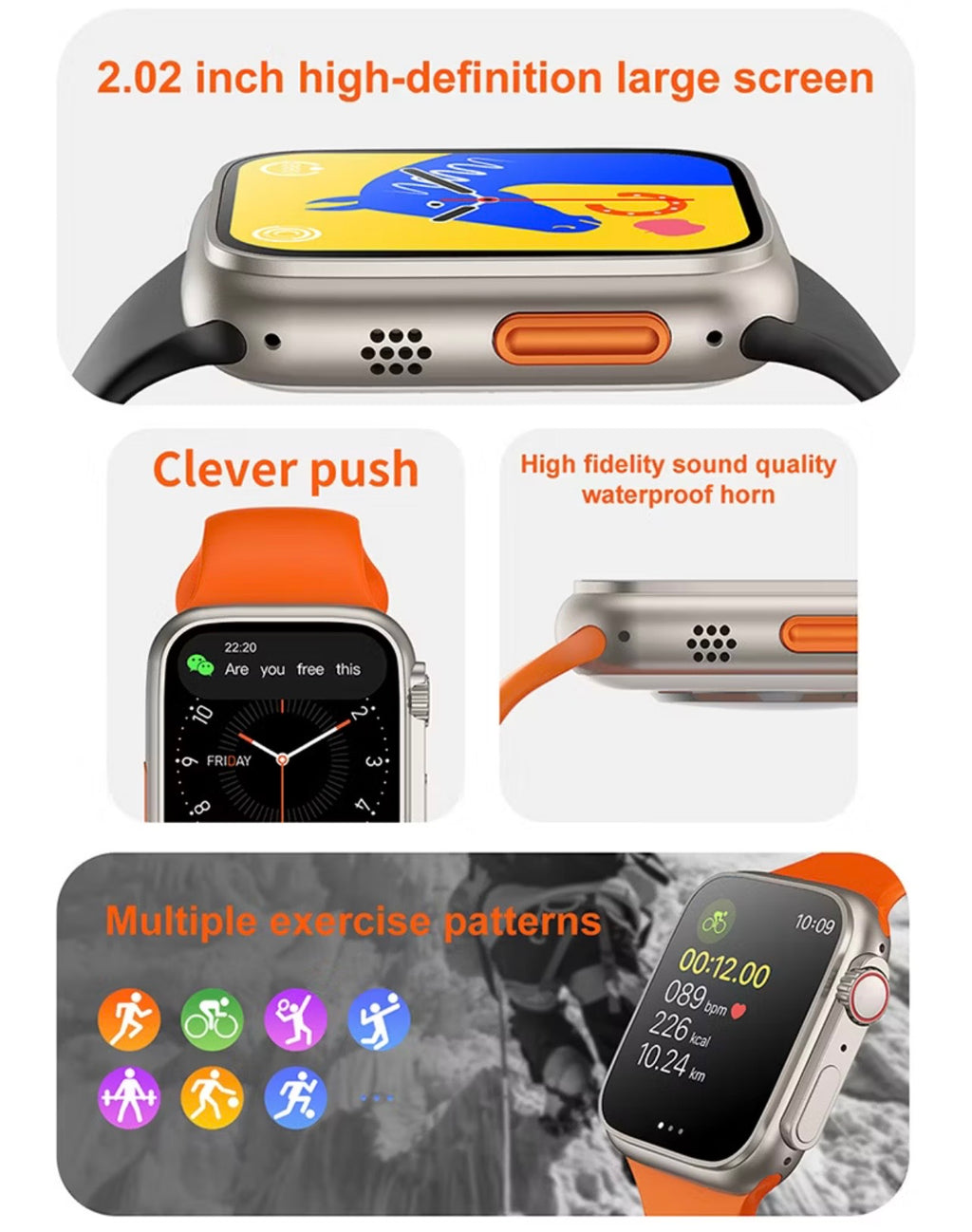 I8 PRO Max Ultra 2-in-1 Smartwatch with Wireless Earbuds